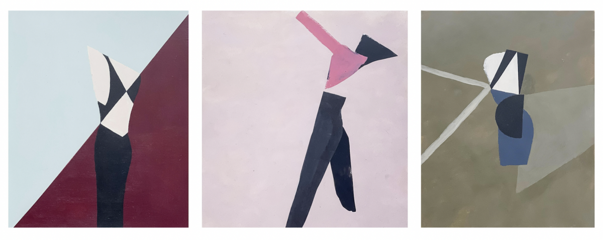 Lot 33: Sirichai, 3 Fashion Paintings For Geoffrey Beene