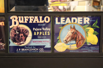 Vintage Fruit Crate Label Custom Framed Mirror