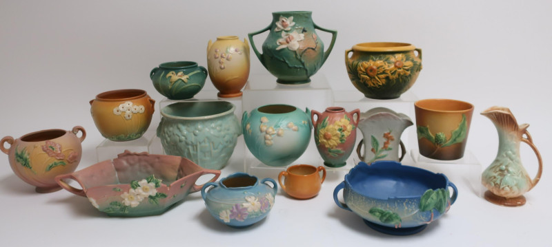 Group of Roseville Pottery, floral