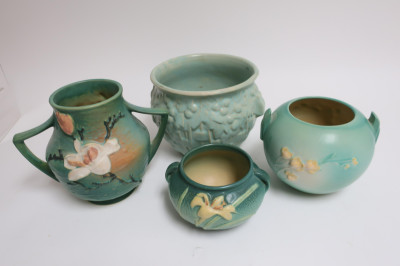 Group of Roseville Pottery, floral