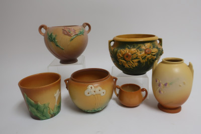 Group of Roseville Pottery, floral
