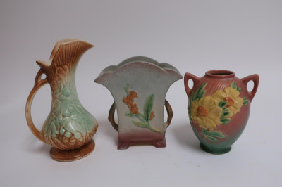 Group of Roseville Pottery, floral