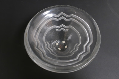 3 Art Deco Glass Bowls &amp; Decanter