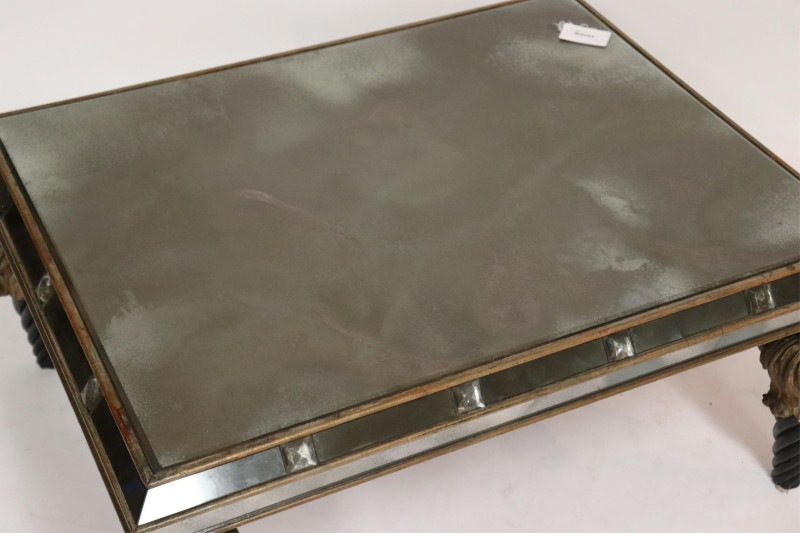 Midcentury Parcel-Gilt Ebonized Coffee Table