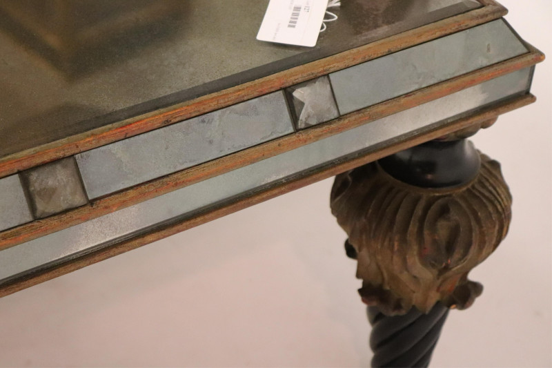 Midcentury Parcel-Gilt Ebonized Coffee Table