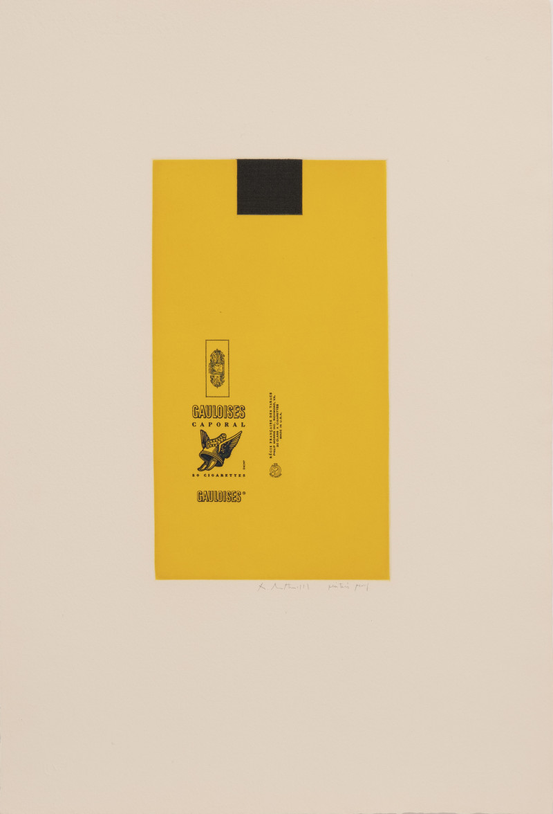 Robert Motherwell - Gauloises Bleues (Yellow with Black Square)