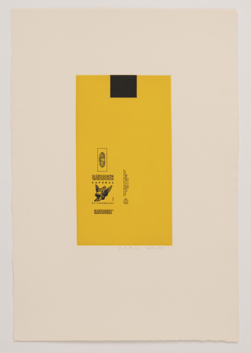 Robert Motherwell - Gauloises Bleues (Yellow with Black Square)