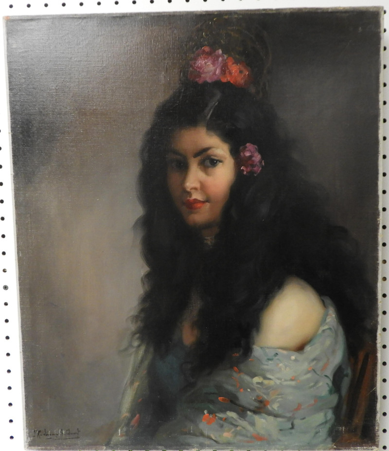 F R Sánchez Clement - Portrait of Spanish Dancer