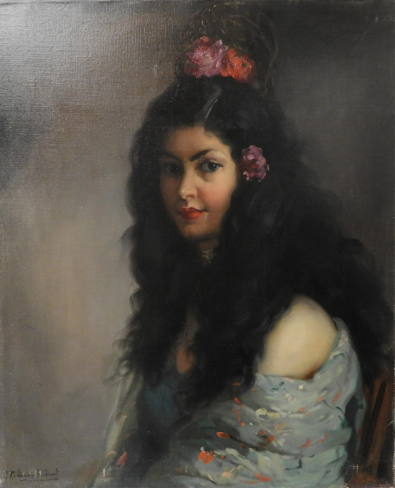 F R Sánchez Clement - Portrait of Spanish Dancer