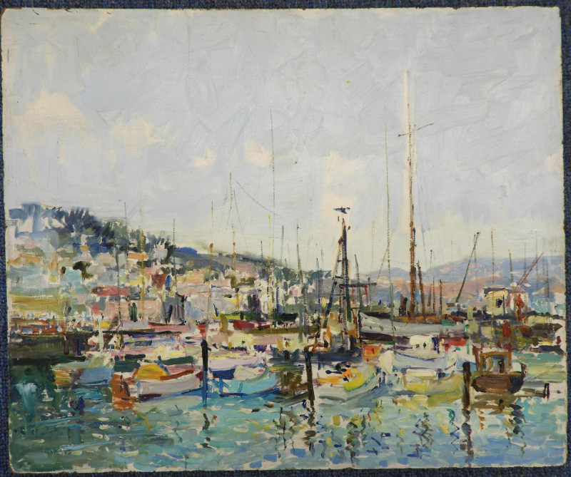 Manner of Mario Agostinelli - Harbor Scene