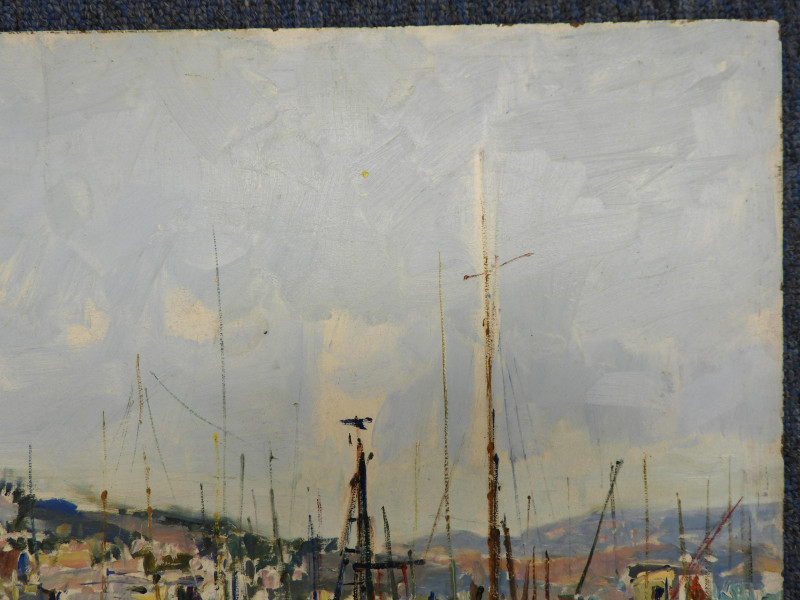 Manner of Mario Agostinelli - Harbor Scene