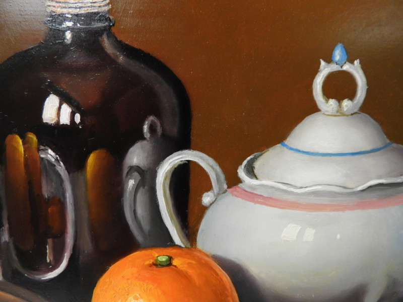 András Gombár - Still Life with Oranges
