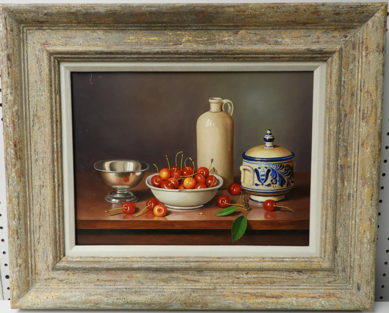 András Gombár - Still Life with Cherries