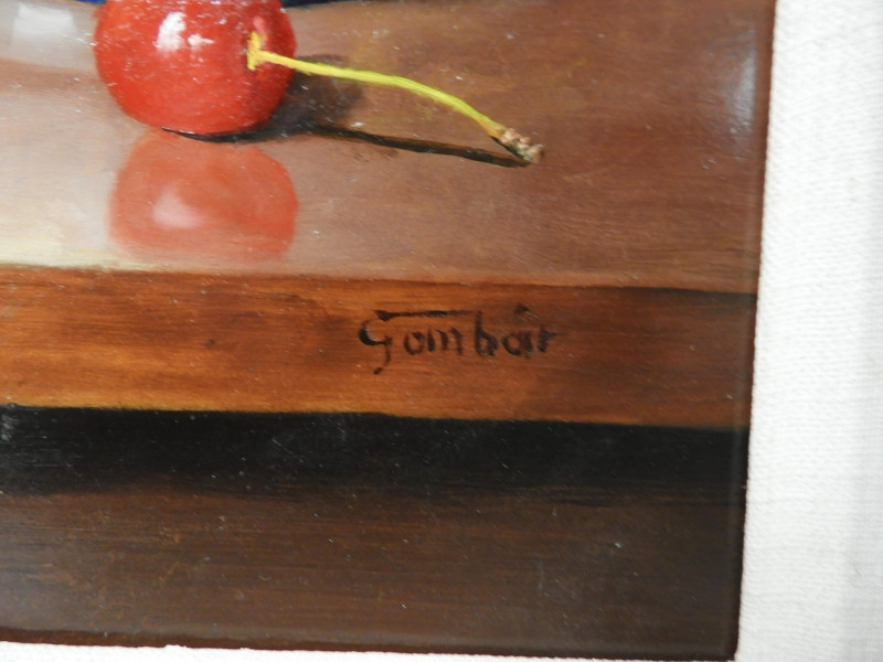 András Gombár - Still Life with Cherries