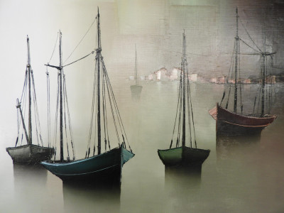 Gilbert Bria - Boats by Coast