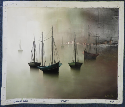 Gilbert Bria - Boats by Coast