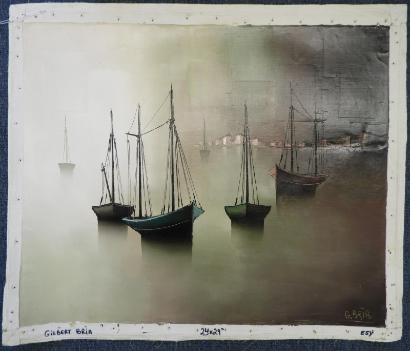 Gilbert Bria - Boats by Coast