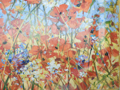 A. Flores - Red Poppies in the Field