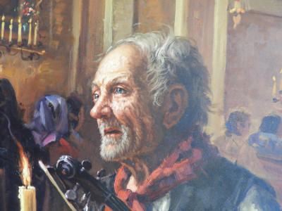 Nello Iovine - Man in Cathedral with Candle