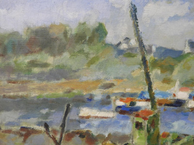 Alfred Chagniot - Fishing Boats on Beach