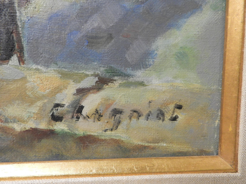 Alfred Chagniot - Fishing Boats on Beach