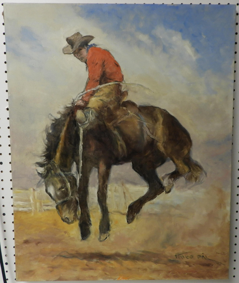 Pal Fried - Cowboy on Bronco