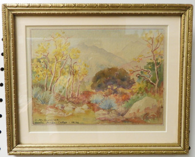 CM Richter, Santa Anita Canon, c 1936 W/C on Paper