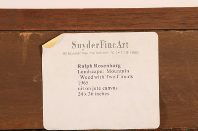 Ralph Rosenborg - Mountain Weed with Two Clouds