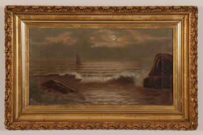 G.A. Noltey - Surfscape W/C and Pastel c. 1900