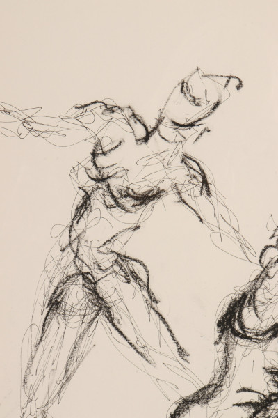 Tom Merrifield, Go Go Dancer, ink, pastel on paper