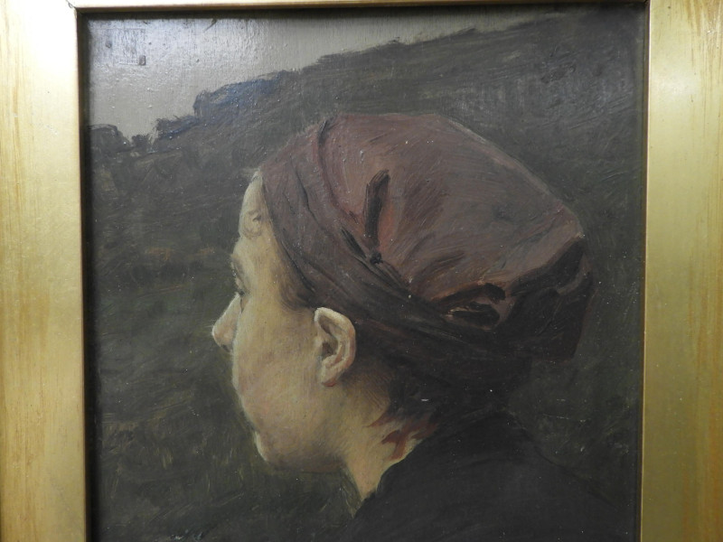 Wenceslas Vaclav Brozik - Profile of Woman O/B