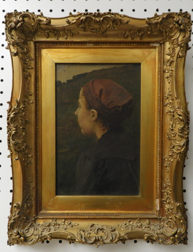 Wenceslas Vaclav Brozik - Profile of Woman O/B