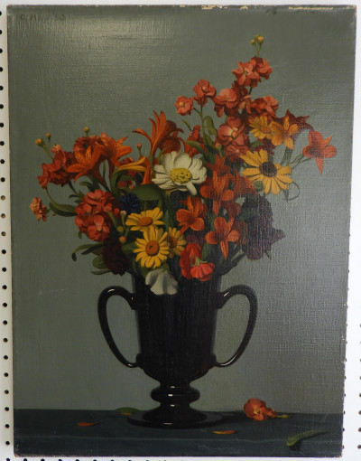 American School, Still Life Oil on Canvas