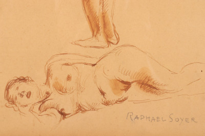 Raphael Soyer - Nude, lithograph