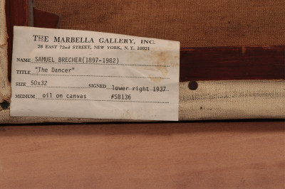 Samuel Brecher - The Dancer, large oil on canvas