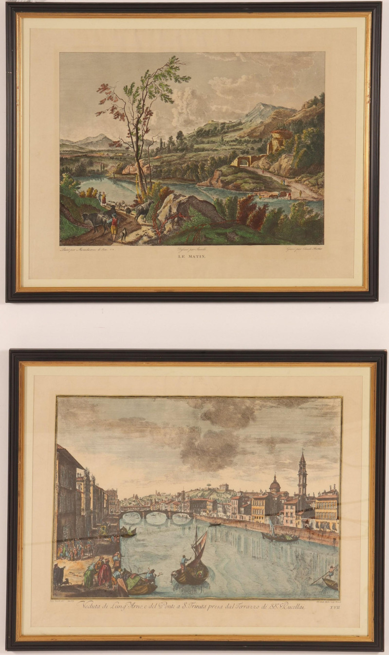 2 European Engravings, Fortier &amp; Muller