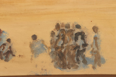 Avni Arbas, 2 Figural Compositions, paint on board