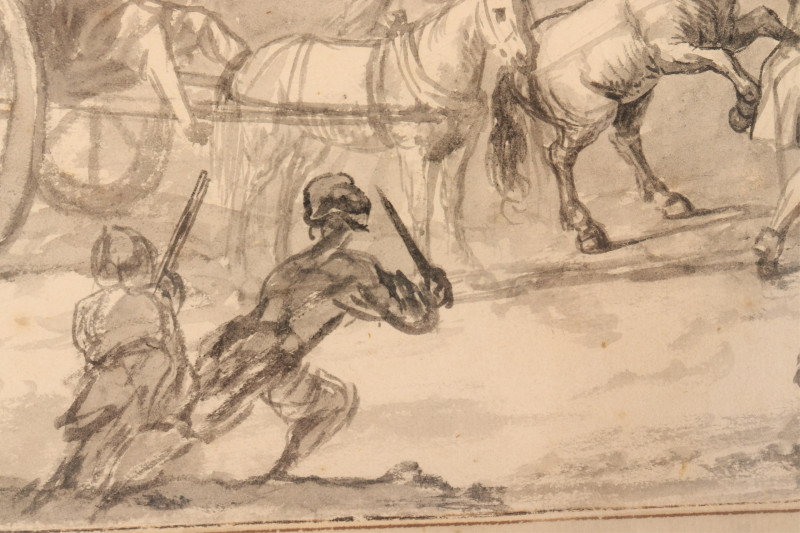 Jan Van Huchtenburgh, Battle Scene, W/C