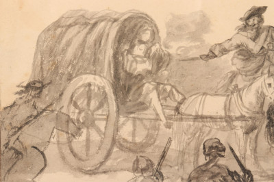 Jan Van Huchtenburgh, Battle Scene, W/C