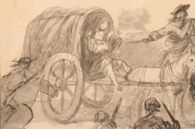 Jan Van Huchtenburgh, Battle Scene, W/C