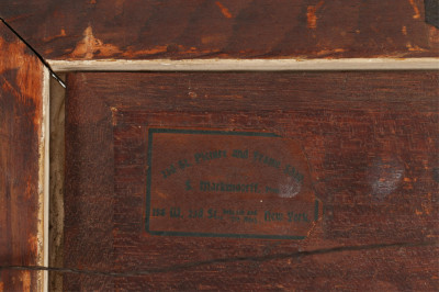 Eur. Sch. Houses at Shore, O/B, signed Dumont