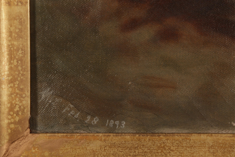 19th C. Seascape, initialed M. L.