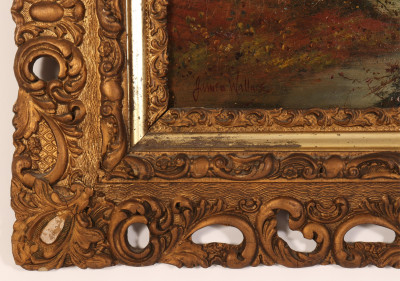 James Wallace, Twilight Landscape with Figures O/C