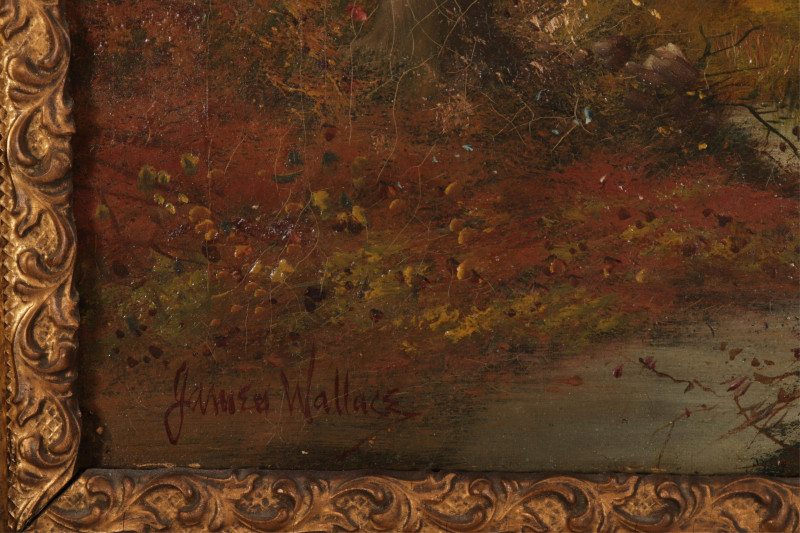 James Wallace, Twilight Landscape with Figures O/C