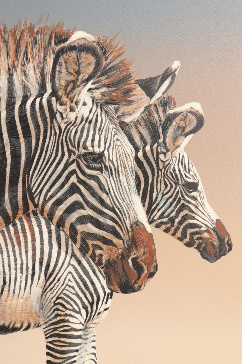Zebras Anderson Design Group Oil on Canvas