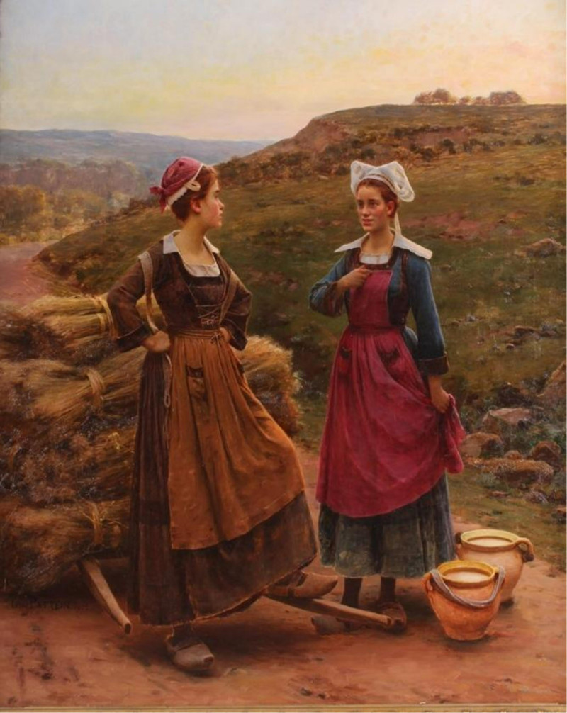 César Pattein - Breton Women O/C 1905