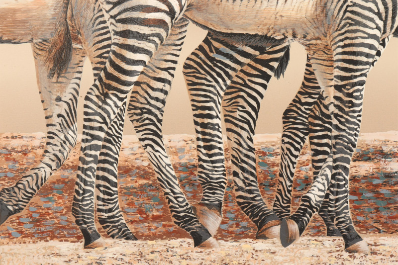 Zebras Anderson Design Group Oil on Canvas