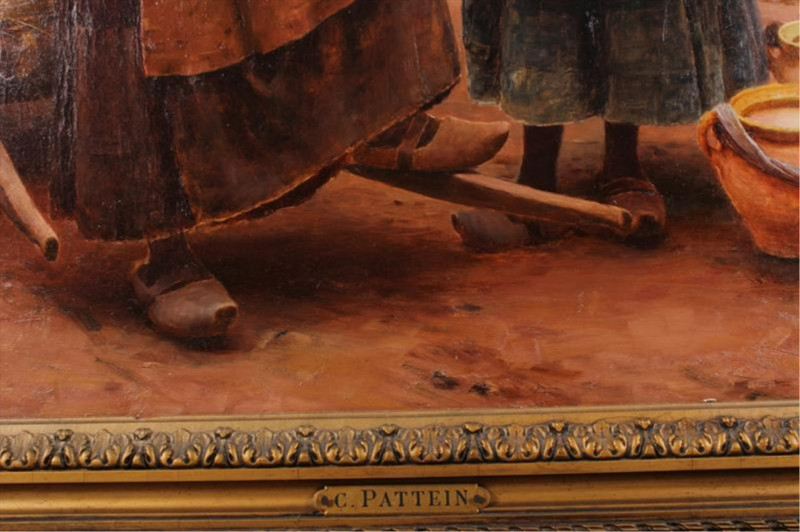 César Pattein - Breton Women O/C 1905