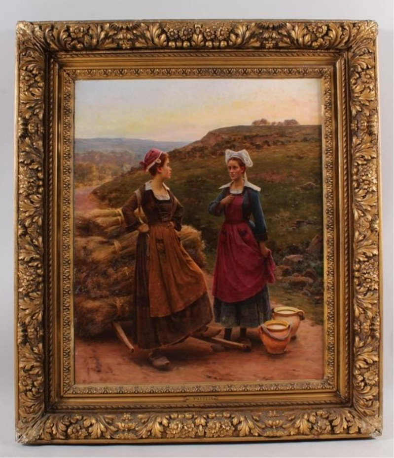 César Pattein - Breton Women O/C 1905