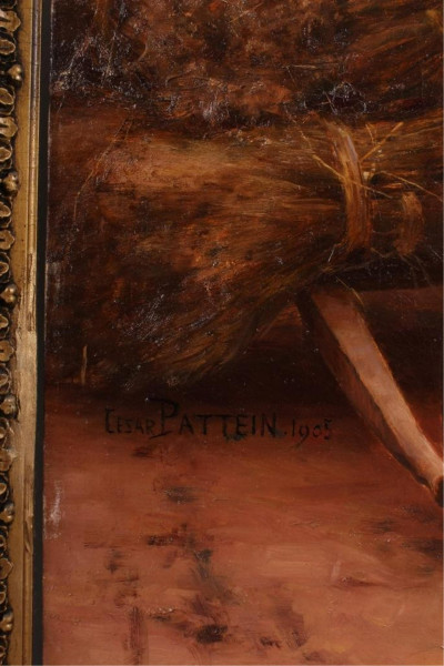 César Pattein - Breton Women O/C 1905